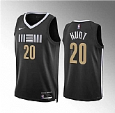Men's Memphis Grizzlies #20 Matthew Hurt Black 2023-24 City Edition Stitched Jersey Dzhi,baseball caps,new era cap wholesale,wholesale hats
